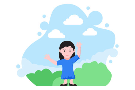 Children's Day Flat Design Illustrationのイラスト素材