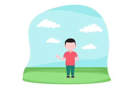 Children's Day Flat Design Illustrationのイラスト素材