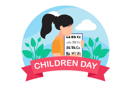 Children's Day Flat Design Illustrationのイラスト素材