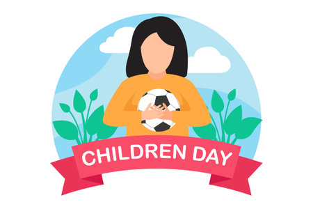 Children's Day Flat Design Illustrationのイラスト素材