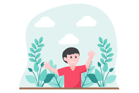 Children's Day Flat Design Illustrationのイラスト素材