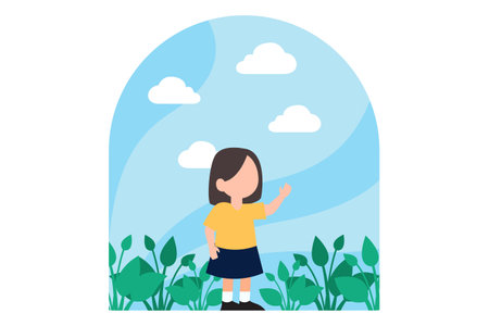 Children's Day Flat Design Illustrationのイラスト素材