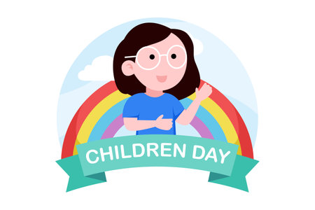 Children's Day Bundle Flat Designのイラスト素材