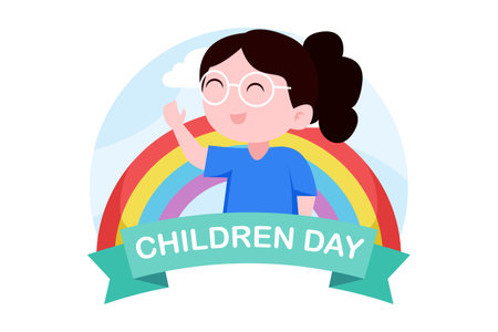 Children's Day Bundle Flat Designのイラスト素材