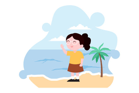 Children's Day Flat Design Illustrationのイラスト素材