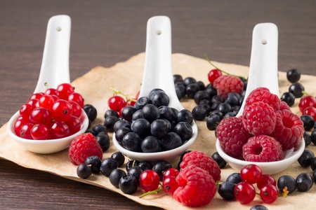 Various of Fresh Beriies on Tableの写真素材