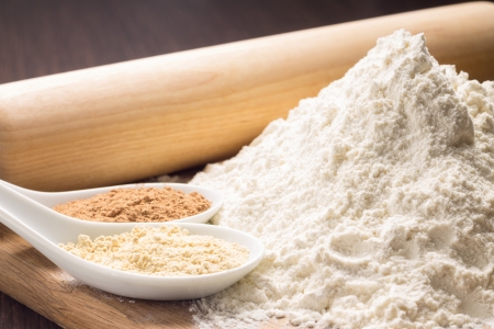 cooking gingerbread cookies. Ingredients on tableの写真素材