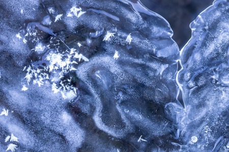 Water, snow and ice in nature patternの写真素材