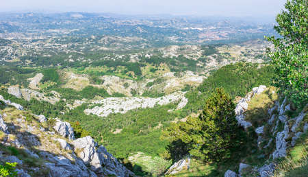 Panoramic view of Lovcen national park in Montenegroの写真素材