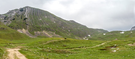 Green valley in mountains of Durmitor national park, Montenegroの写真素材