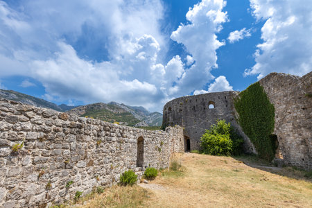 Ruins of fortress in Stary Grad , Bar, Montenegroの写真素材