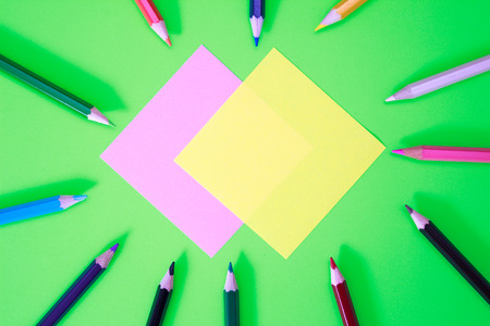Color pens in various colors