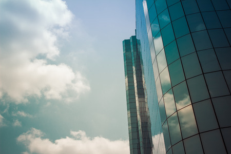 glass high rise corporate buildingの写真素材
