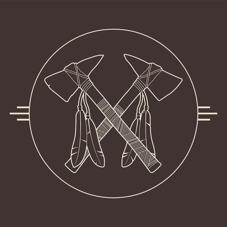 Native American Tomahawksのイラスト素材