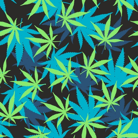 Neon Marijuana Camouflage Patternのイラスト素材