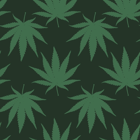 Marijuana Ganja Weed Patternのイラスト素材