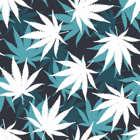 Marijuana Seamless Vector Patternのイラスト素材