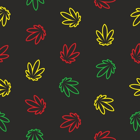 Seamless Marijuana Patternのイラスト素材