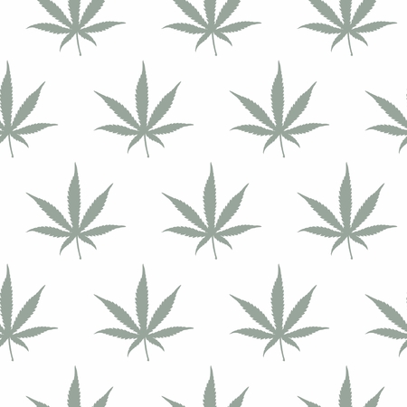Ganja Weed Marijuana Seamless Vector Pattern Backgroundのイラスト素材