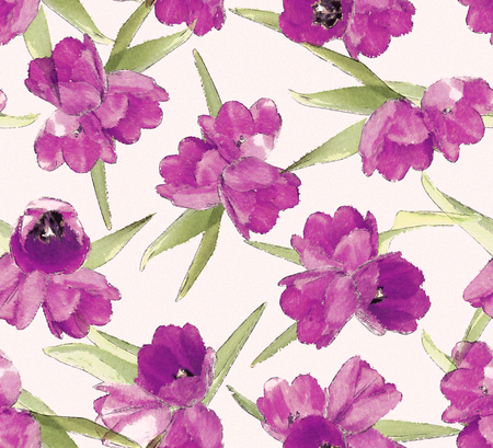 Watercolor Floral Patternの写真素材