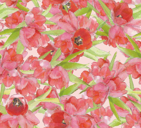Ugly Watercolor Floral Patternの写真素材