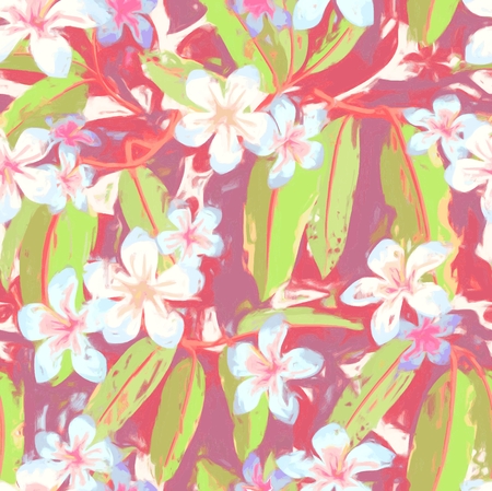 Tropical Floral Patternのイラスト素材