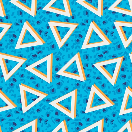 Eighties Neon Colorful Seamless Patternのイラスト素材