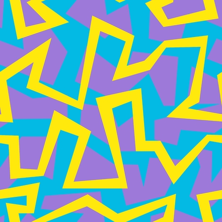 Eighties Neon Colorful Seamless Patternのイラスト素材