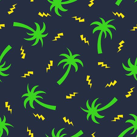 Eighties Neon Colorful Seamless Patternのイラスト素材