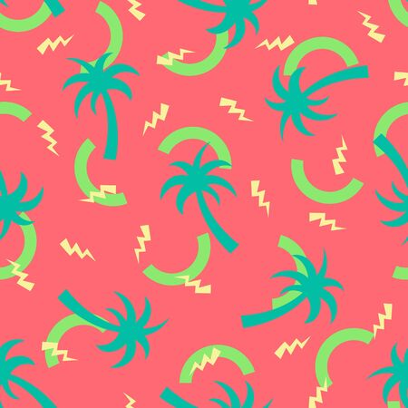 Eighties Neon Colorful Seamless Patternのイラスト素材