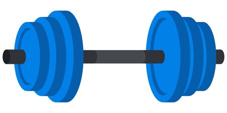 Dumbbell Isolated on white background. Sport equipment in cartoon style.のイラスト素材
