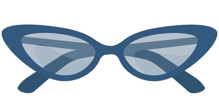 Women's sunglasses isolated on white background. Summer accessory in cartoon style.のイラスト素材