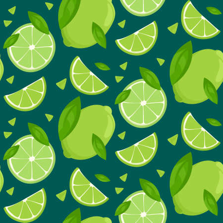 Seamless pattern with limes.