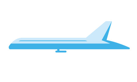 Airplane side view. Aircraft in flat style.のイラスト素材
