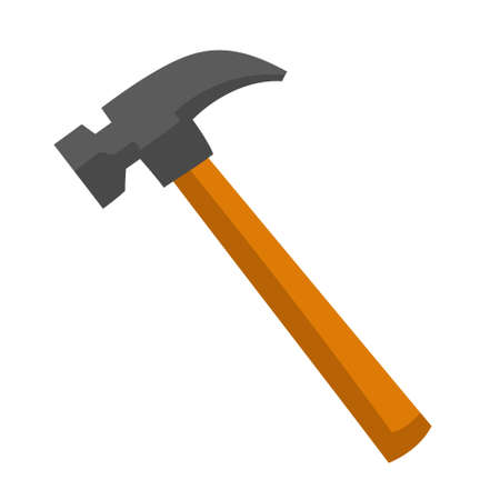 Hammer in cartoon style. Classic work tool.のイラスト素材