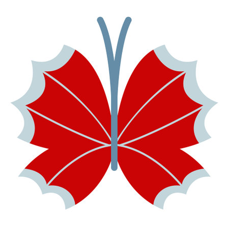 beautiful butterfly top view. insect in flat style.のイラスト素材