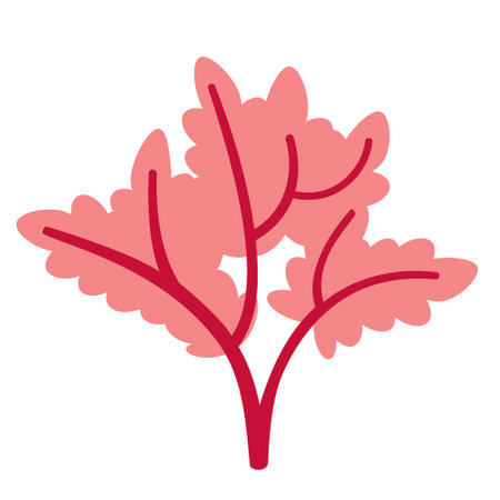 Red algae in flat style. beautiful design element.のイラスト素材
