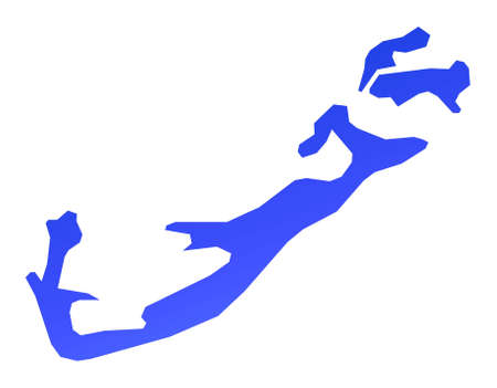 Blue gradient Bermuda map. Detailed, Mercator projection.の写真素材