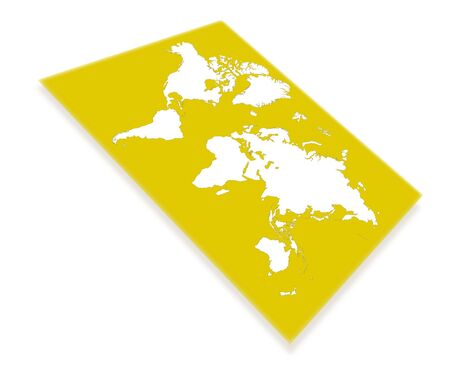 perspective orange world mapの写真素材