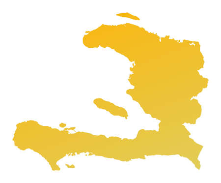Orange gradient Haiti map. Detailed, Mercator projection.の写真素材