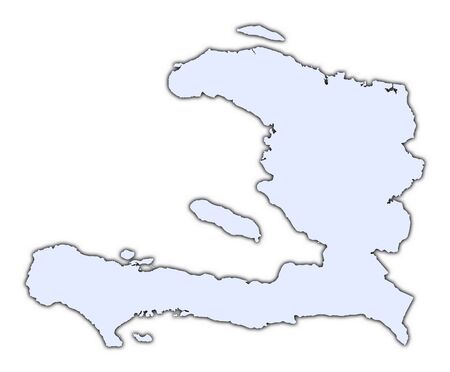 Haiti light blue map with shadow. High resolution. Mercator projection.の写真素材