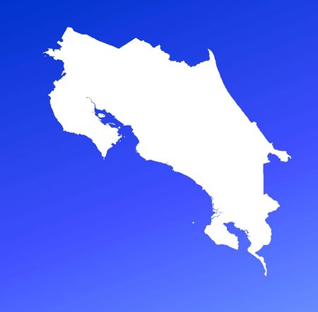 Costa Rica map on blue gradient background. High resolution. Mercator projection.の写真素材