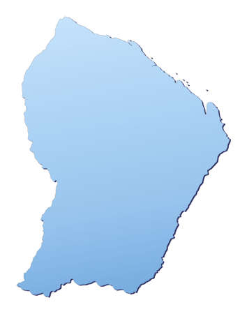 French Guiana map filled with light blue gradient. High resolution. Mercator projection.の写真素材