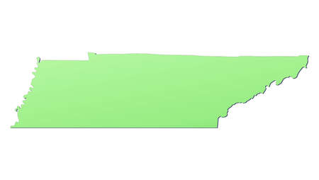 Tennessee (USA) map filled with light green gradient. High resolution. Mercator projection.の写真素材
