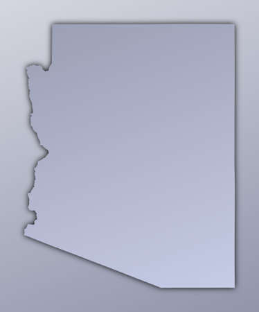Arizona (USA) map filled with metallic gradient. Mercator projection.の写真素材