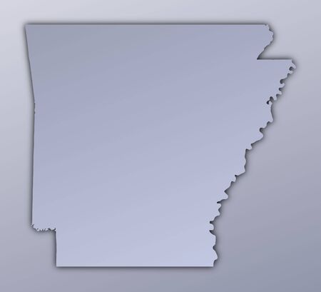 Arkansas (USA) map filled with metallic gradient. Mercator projection.の写真素材