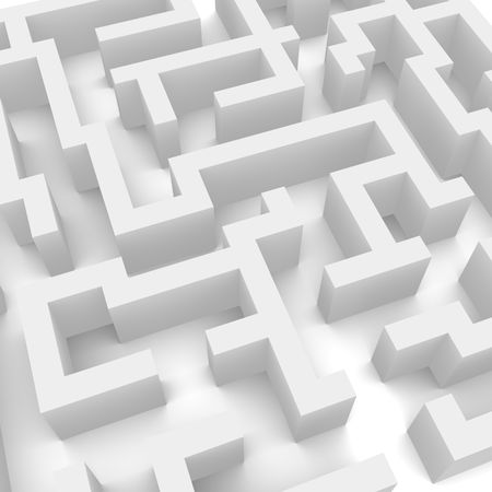 Labyrinth illustration. 3d rendered image.