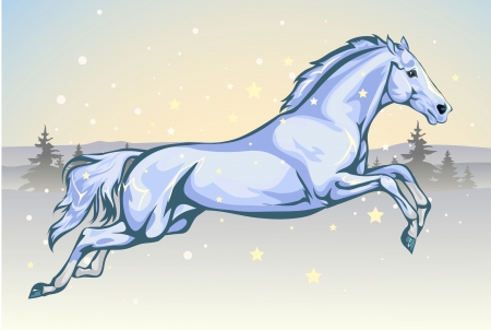 blue water horseのイラスト素材