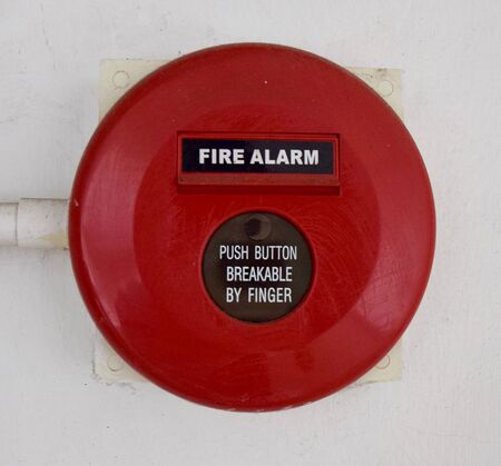 old circle fire alarm.の写真素材
