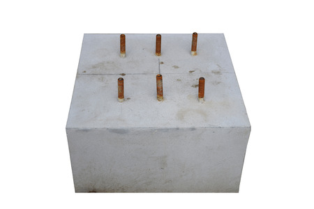 Concrete foundation in isolated.の写真素材